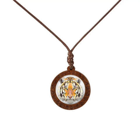 Animal Art  Wood Necklace