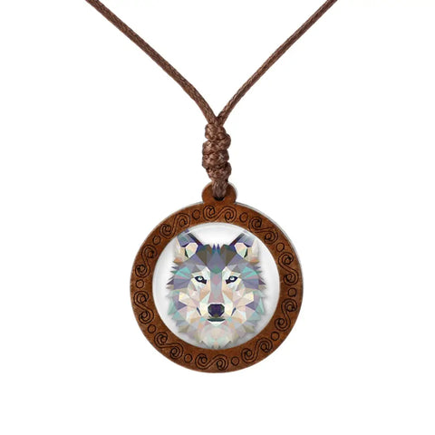 Animal Art  Wood Necklace