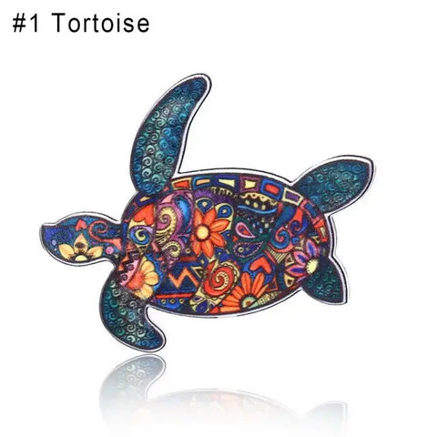 "Animal Love" Acrylic Brooch