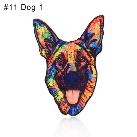 "Animal Love" Acrylic Brooch