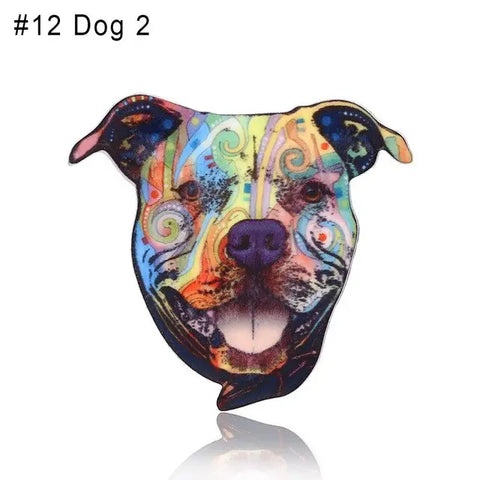 "Animal Love" Acrylic Brooch