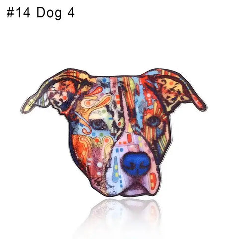 "Animal Love" Acrylic Brooch