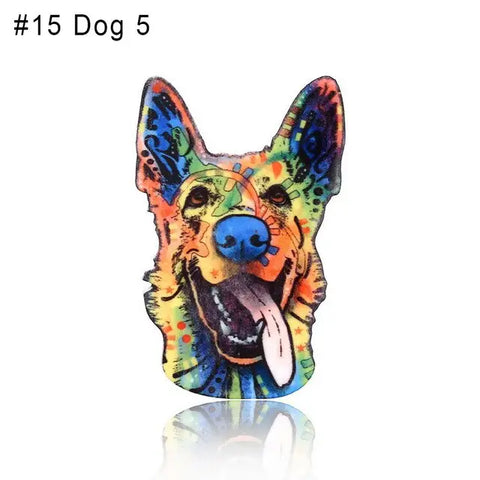 "Animal Love" Acrylic Brooch