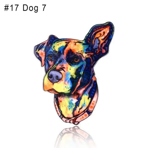 "Animal Love" Acrylic Brooch