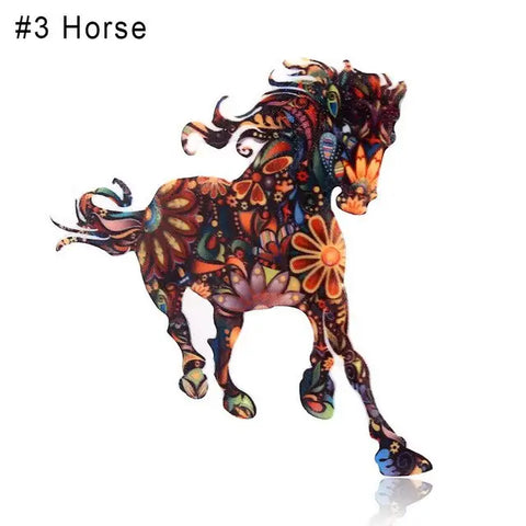 "Animal Love" Acrylic Brooch