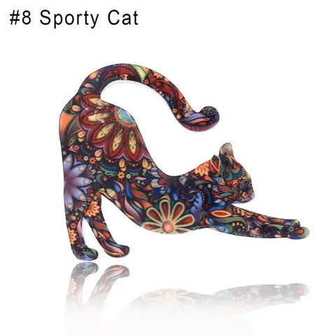"Animal Love" Acrylic Brooch