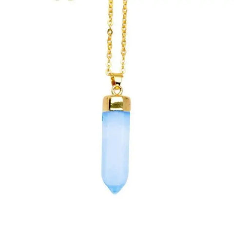 Aqua Blue Point Necklace