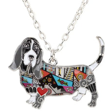 Basset Hound Multicolor Necklace