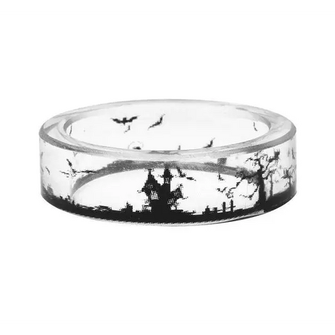Bats Clear Resin Ring