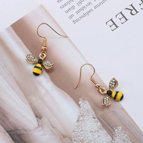 Bee Enamel Earrings