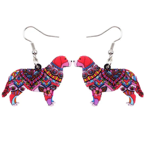 Bernese Mountain Dog Acrylic Earrings
