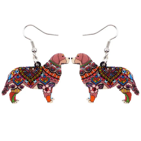 Bernese Mountain Dog Acrylic Earrings