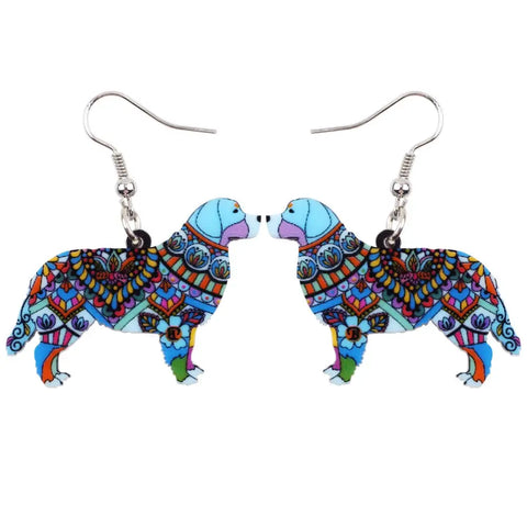 Bernese Mountain Dog Acrylic Earrings