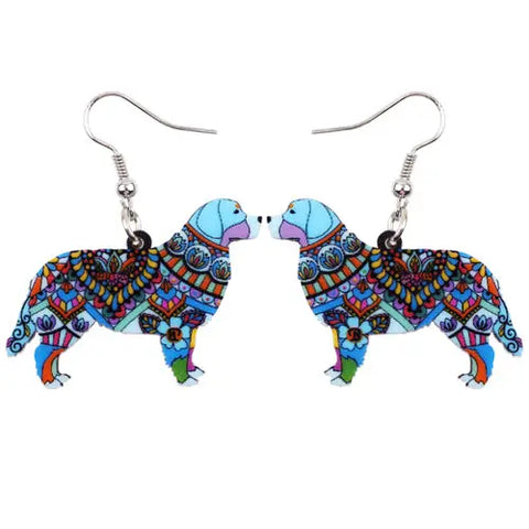 Bernese Mountain Dog Acrylic Earrings