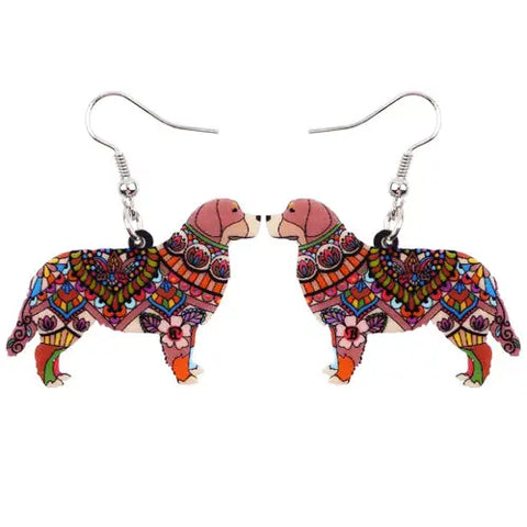 Bernese Mountain Dog Acrylic Earrings