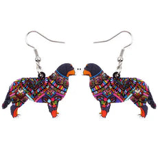 Bernese Mountain Dog Acrylic Earrings