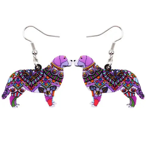 Bernese Mountain Dog Acrylic Earrings