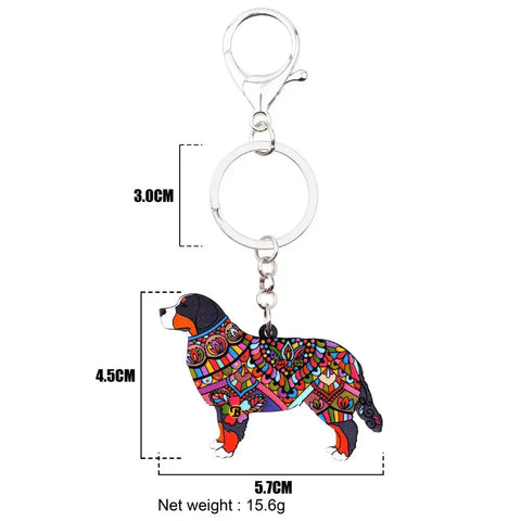 Bernese Mountain Dog Acrylic Keychain