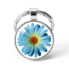 Blue Flower Keychain