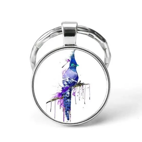 Blue Jay Animal Keychain