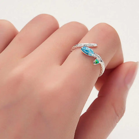 Blue Leaf Ring