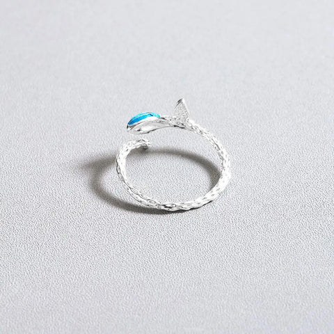 Blue Leaf Ring