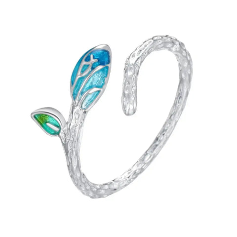 Blue Leaf Ring