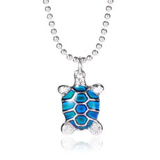 Blue Turtle Necklace