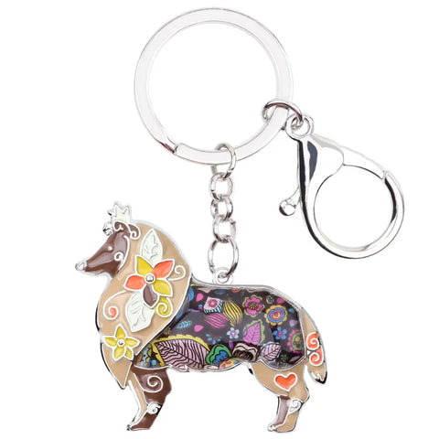 Border Collie Keychain