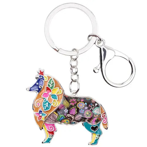 Border Collie Keychain