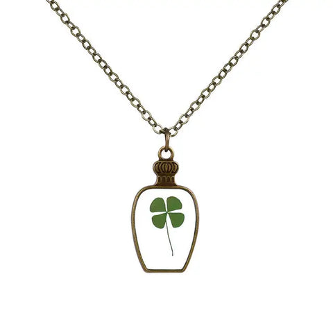 Bottle Shaped Big Flower Necklace