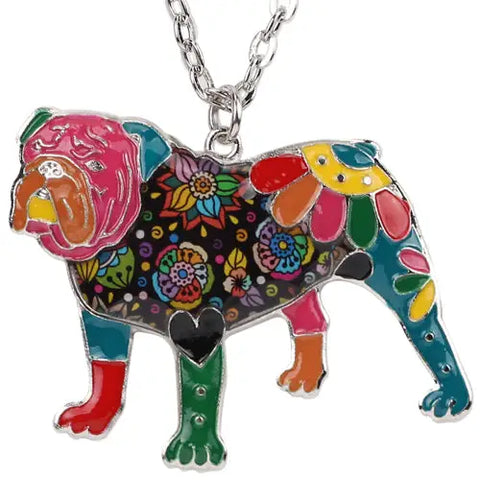 British Bulldog Multicolor Necklace