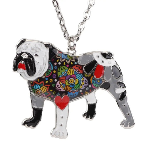 British Bulldog Multicolor Necklace