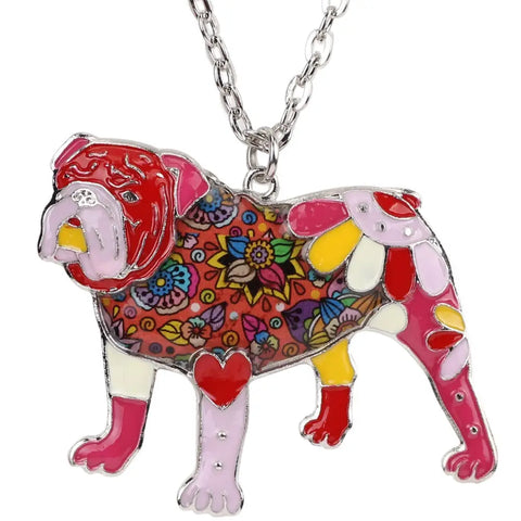 British Bulldog Multicolor Necklace