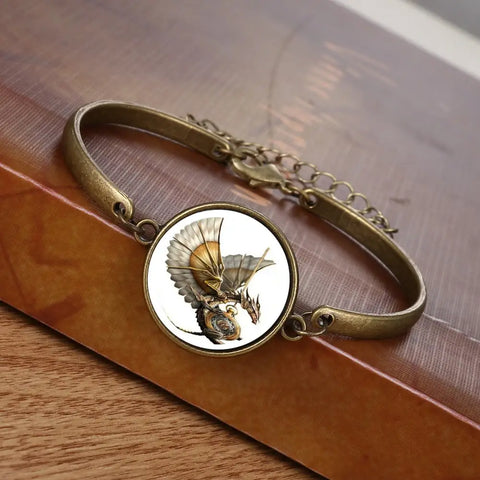 Bronze Dragon Round Cameo Bracelet
