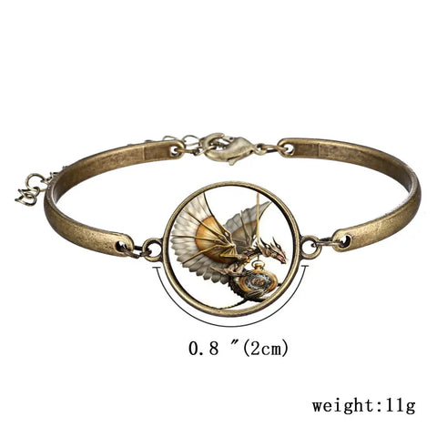 Bronze Dragon Round Cameo Bracelet