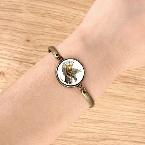 Bronze Dragon Round Cameo Bracelet