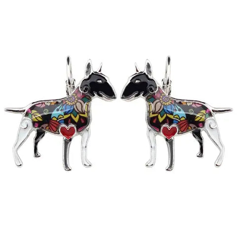 Bull Terrier Multicolor Earrings