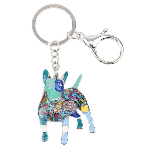 Bull Terrier Multicolor Keychain