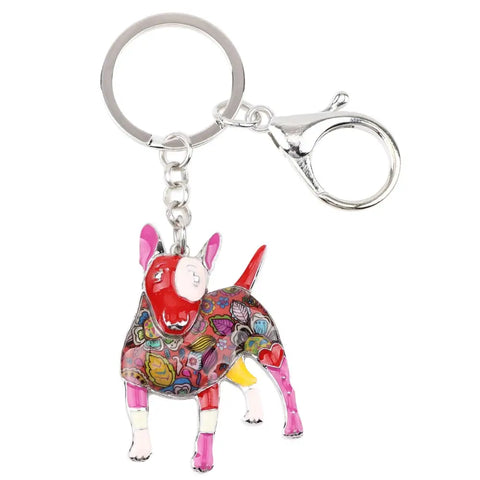 Bull Terrier Multicolor Keychain