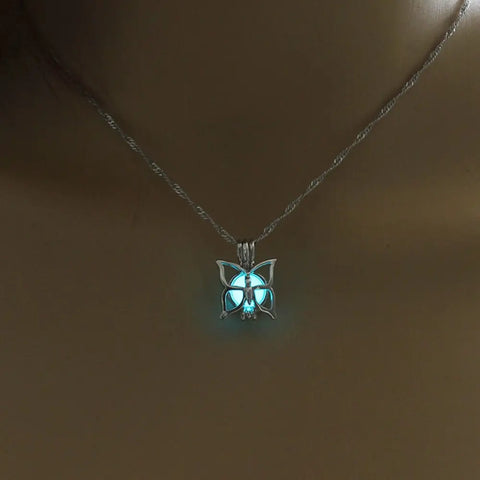 Butterfly Glow in the Dark Necklace
