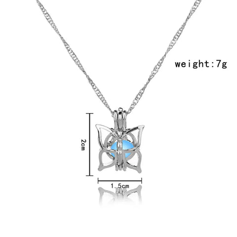 Butterfly Glow in the Dark Necklace