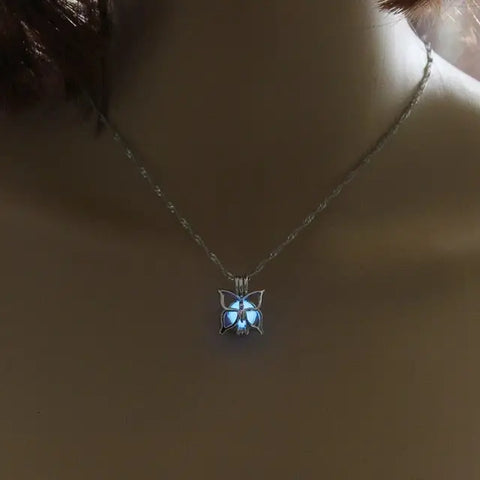 Butterfly Glow in the Dark Necklace