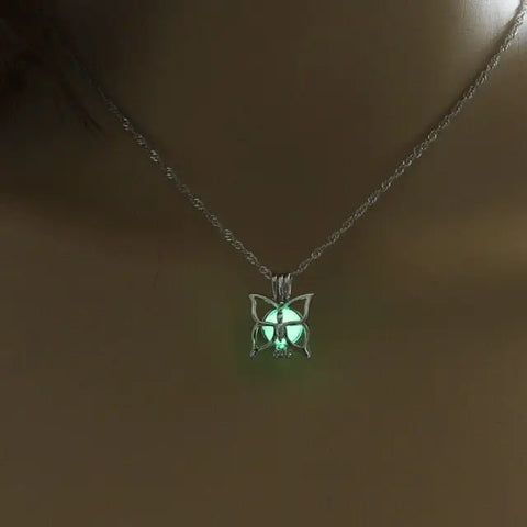Butterfly Glow in the Dark Necklace