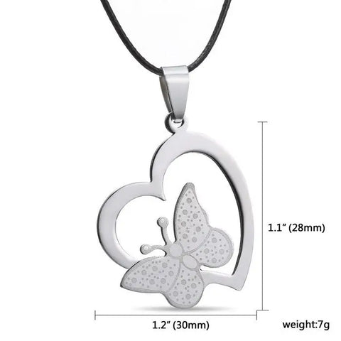 Butterfly Heart Necklace