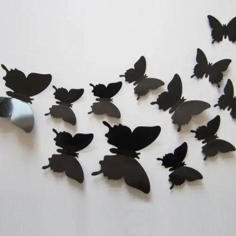 Stickers - 12Pcs 3D Butterfly Wall Stickers