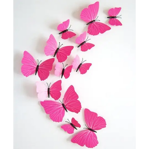 Stickers - 12Pcs 3D Butterfly Wall Stickers