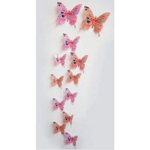 Stickers - 12Pcs 3D Butterfly Wall Stickers