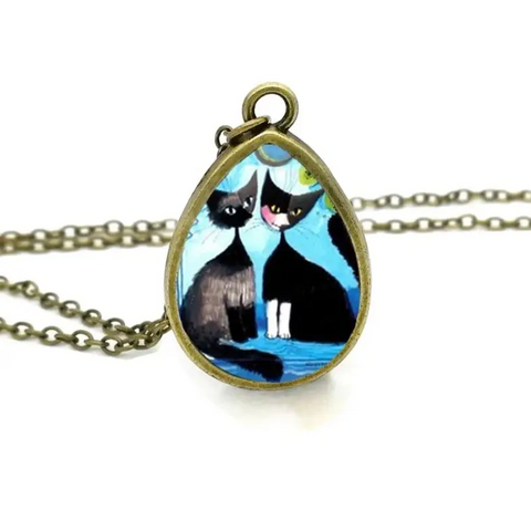 Cat Cameo Necklace