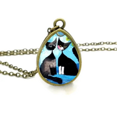 Cat Cameo Necklace